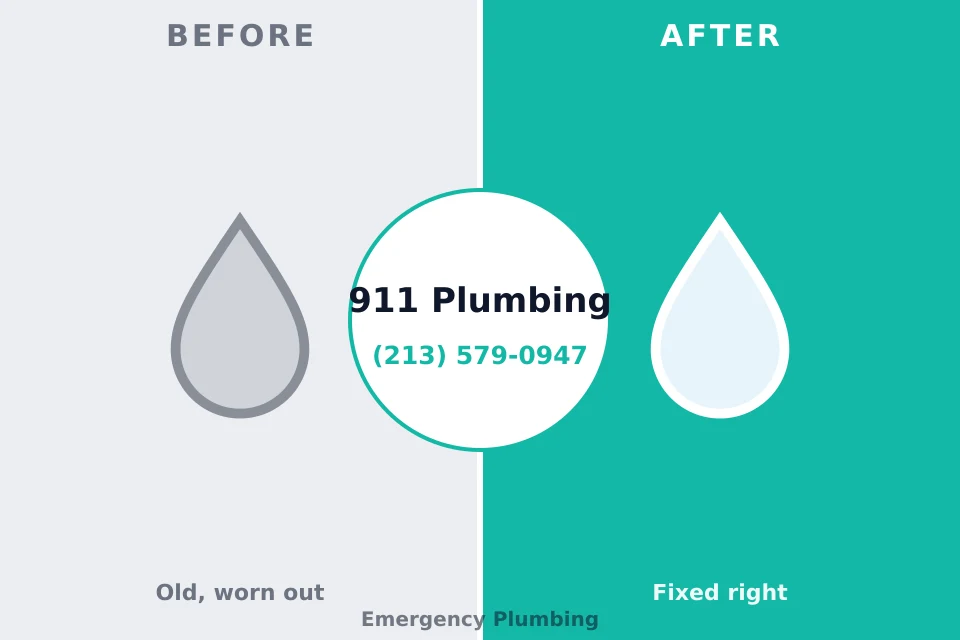 Before and after: plumbing repair Poplar Grove, IL